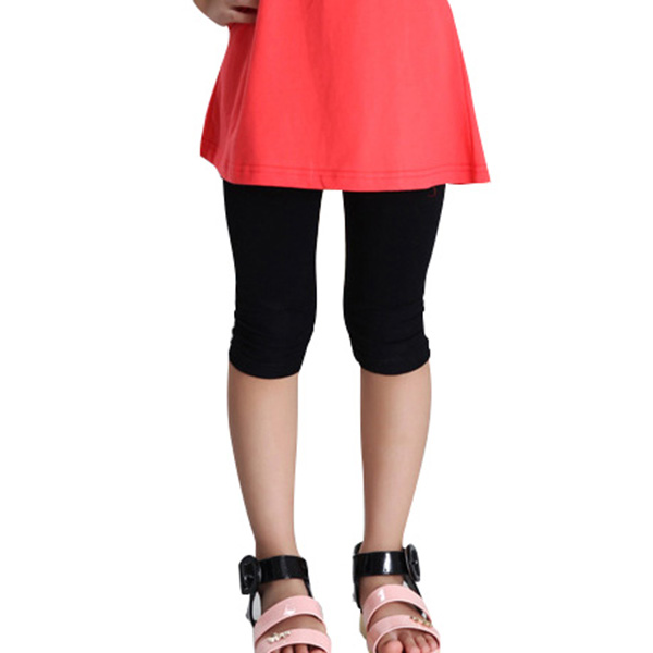 Cute Child Toddler Kids Girl Summer Cotton Tight Cropped Capris